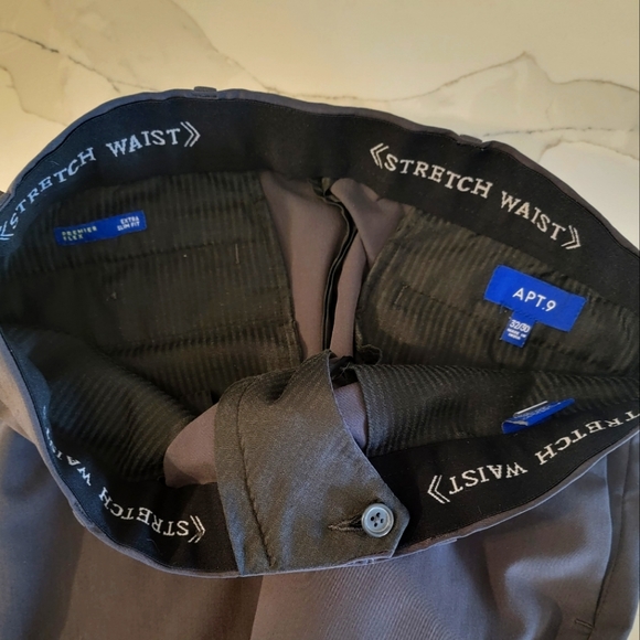 Apt. 9 Dark Gray Premier Flex Extra Slim Fit Dress Pants 32 x 30 - Picture 3 of 3